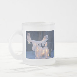 Taza De Café El invierno congelado nieve de la escultura de