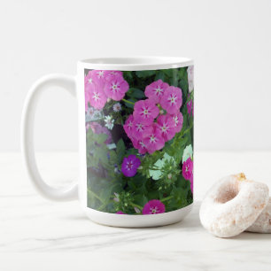 Taza De Café El jardín de Sweet William una paleta de rosa púrp