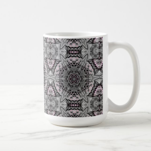 Taza De Café El Jardín Fractal de Plata (Derecha)
