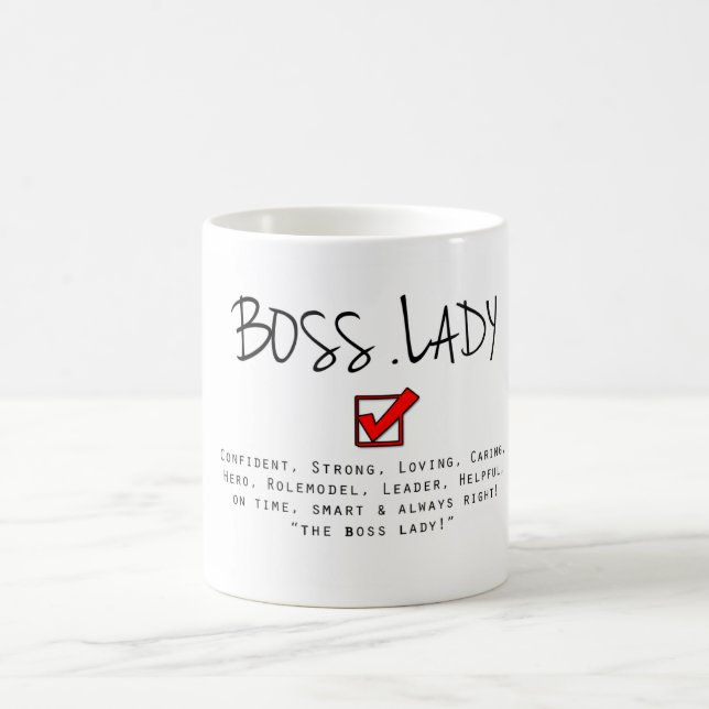 Taza De Café El jefe Lady Coffee Mugs® (Centro)
