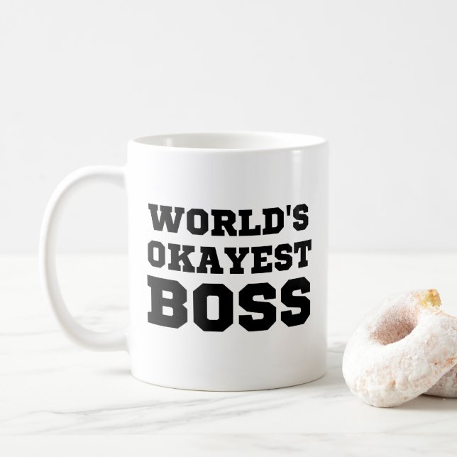 Taza De Café El jefe más Okayés del mundo (Con donut)