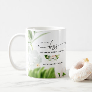 Taza De Café El jefe que todos desearían tener   Monograma