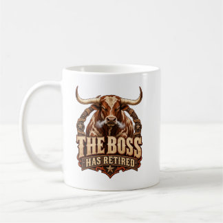 Taza De Café El jefe se ha retirado Toro Longhorn de Texas