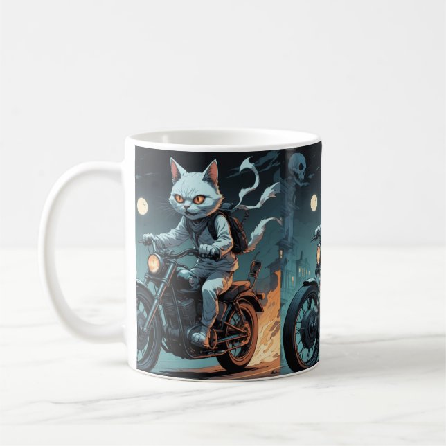Taza De Café El jinete fantasma del gato (Izquierda)