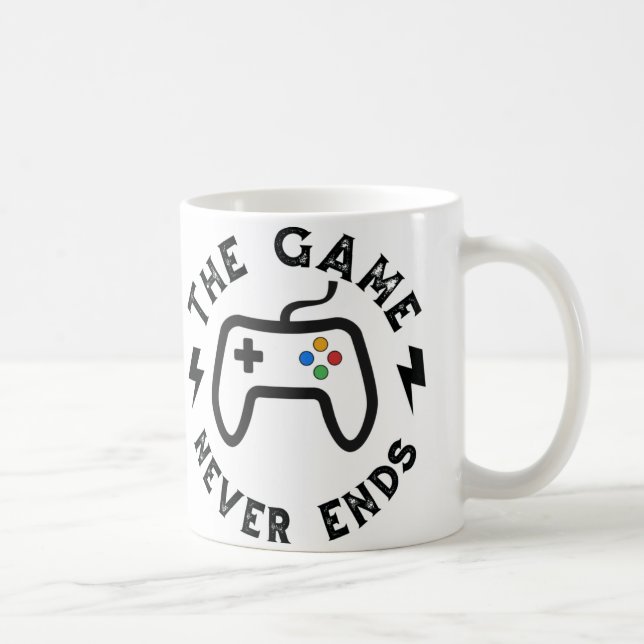 Taza De Café El juego nunca termina (Derecha)