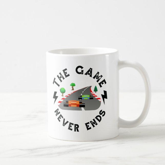 Taza De Café El juego nunca termina (Derecha)