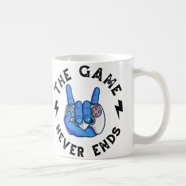 Taza De Café El juego nunca termina (Derecha)
