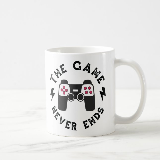 Taza De Café El juego nunca termina (Derecha)