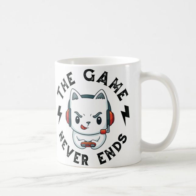 Taza De Café El juego nunca termina (Derecha)