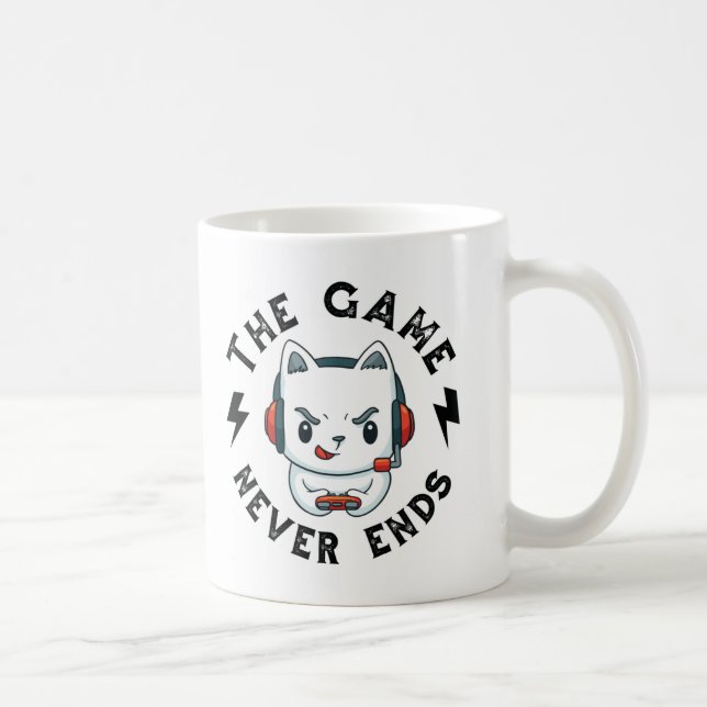 Taza De Café El juego nunca termina (Derecha)