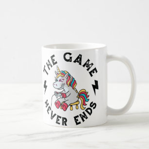 Taza De Café El Juego nunca termina para los Unicornios