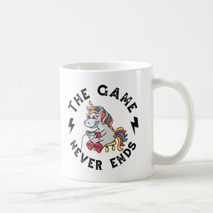 Taza De Café El Juego nunca termina para los Unicornios