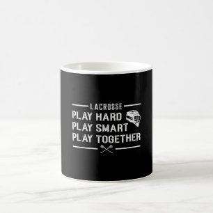 Taza De Café El jugador de Lacrosse Juega al juego duro Smart F