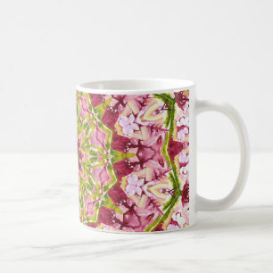 Taza De Café El Kaleidescope rosa y verde de Ola Boo