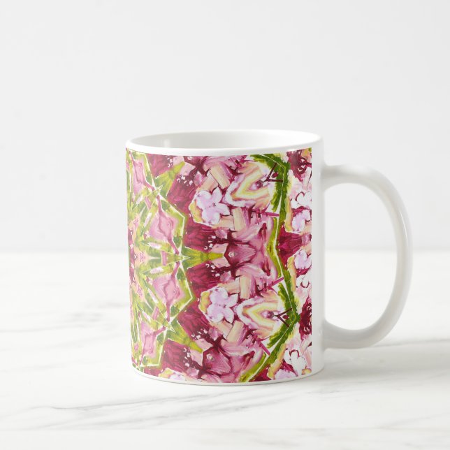 Taza De Café El Kaleidescope rosa y verde de Ola Boo (Derecha)