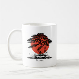 Taza De Café El kanji japonés Bonsai personalizado