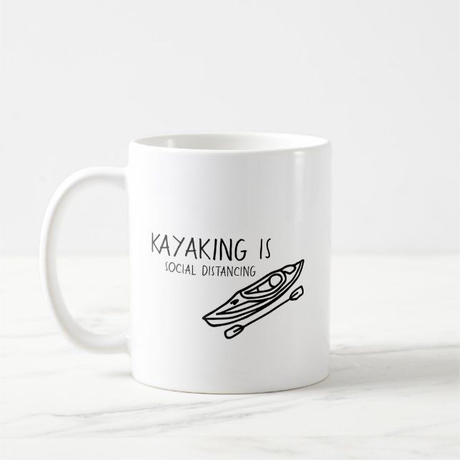 Taza De Café El kayak es distanciamiento social (Izquierda)