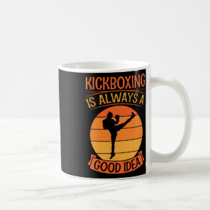 Taza De Café El kickboxing es siempre una buena idea divertido 