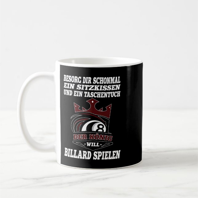 Taza De Café El King Will Billiards Jugará Divertido Snooker Po (Izquierda)