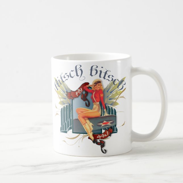 Taza De Café El kitsch Bitsch: Pin-Para arriba del tatuaje del (Derecha)