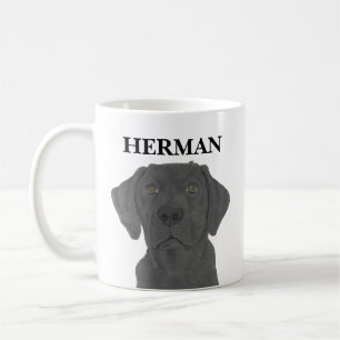 Taza De Café El labrador negro personalizado