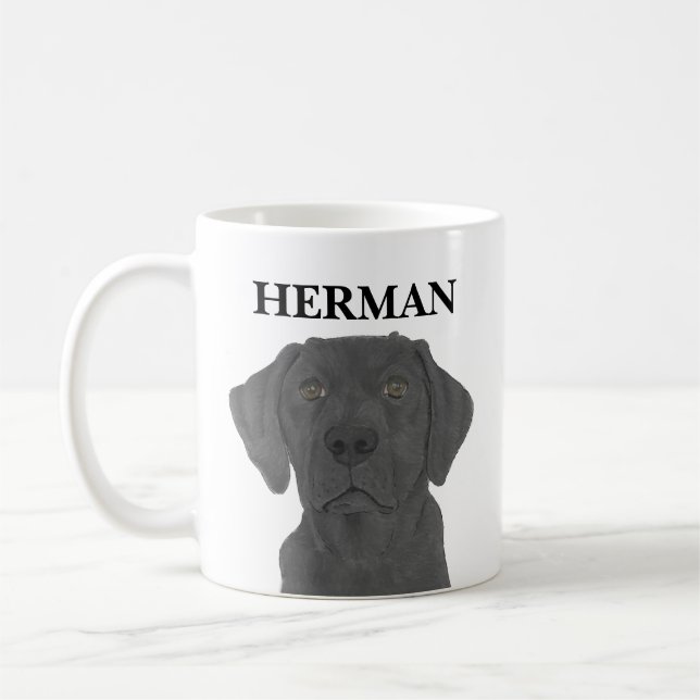 Taza De Café El labrador negro personalizado (Izquierda)