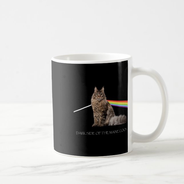 Taza De Café El Lado Oscuro Del Amante Del Gato Del Mono De Mai (Derecha)