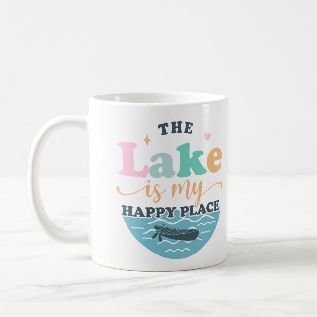 Taza De Café El lago es mi lugar feliz (Izquierda)