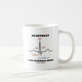 Taza De Café El latido es mi música interna (ECG/EKG)