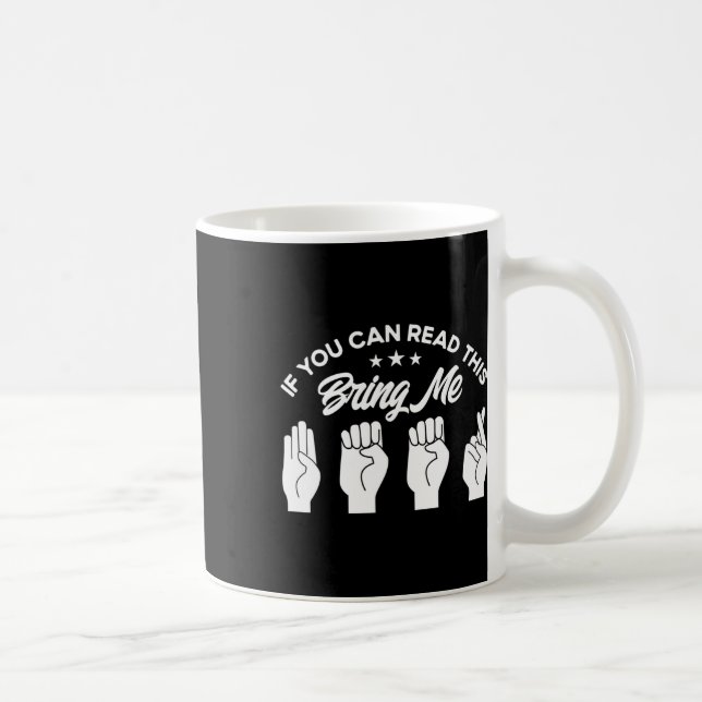 Taza De Café El lenguaje del Rótulo me trae cerveza sorda (Derecha)
