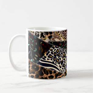 Taza De Café El Leopardo de los mosaicos: Diseño de los ambient