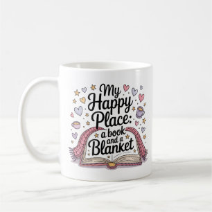 Taza De Café El libro acogedor y el pastel de mantas