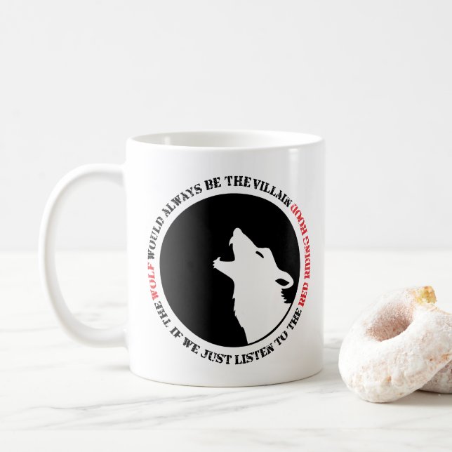 Taza De Café El lobo siempre sería el villano (Con donut)