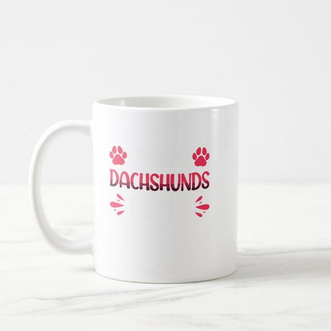 Taza De Café El Loco Dachshunds Lady Funny Wirehaded Dachshund. (Izquierda)