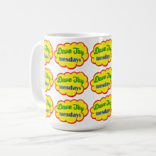 Taza De Café El Logo De Dave Jay Tuesday 15 Oz.Taza