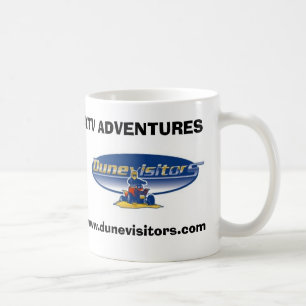 Taza De Café El logotipo de Dunevisitors, ATV SE AVENTURA,