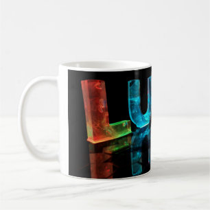 Taza De Café El Lucas conocido en 3D se enciende (la