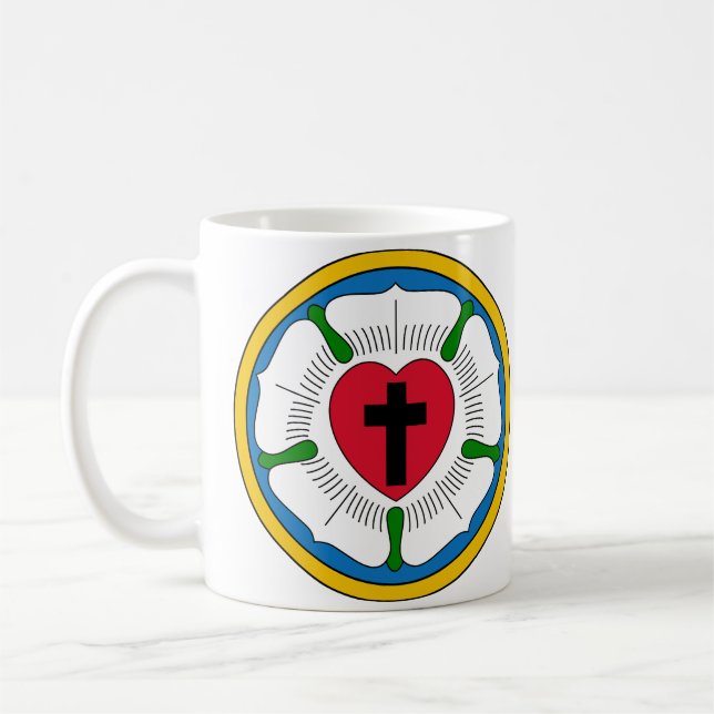 Taza De Café El Lutheranism Martin Luther del rosa de Luther (Izquierda)