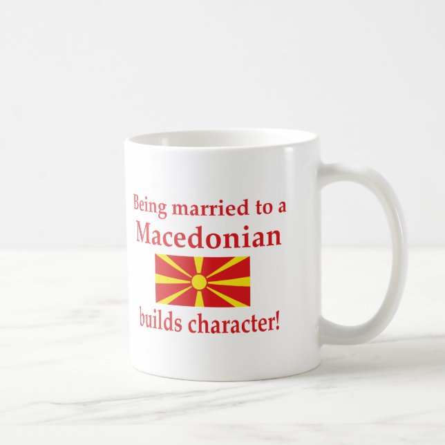 Taza De Café El macedonio construye el carácter (Derecha)