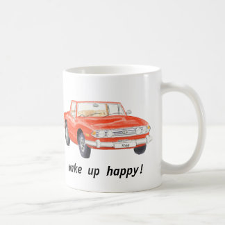 Taza De Café El macho de Triumph, coche rojo clásico