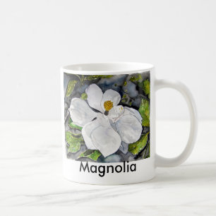 Taza De Café el magnolia_flower_painting, magnolia