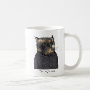 Taza De Café EL MAID GATO DE LADY Mug Blanco + Texto