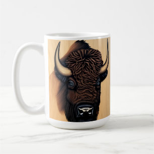 Taza De Café El Majestuoso Bison - Un Símbolo De Poder Y Libert