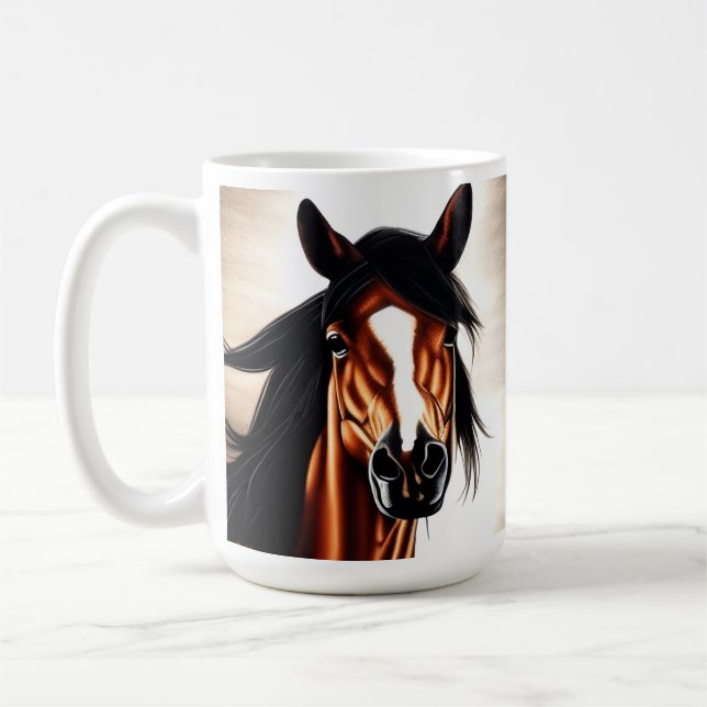 Taza De Café El Majestuoso Mustang - El Espíritu De Libertad (Izquierda)