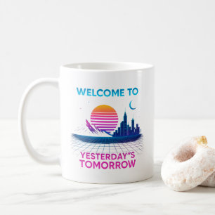 Taza De Café El mañana de ayer - Diseño Retro Synthwave