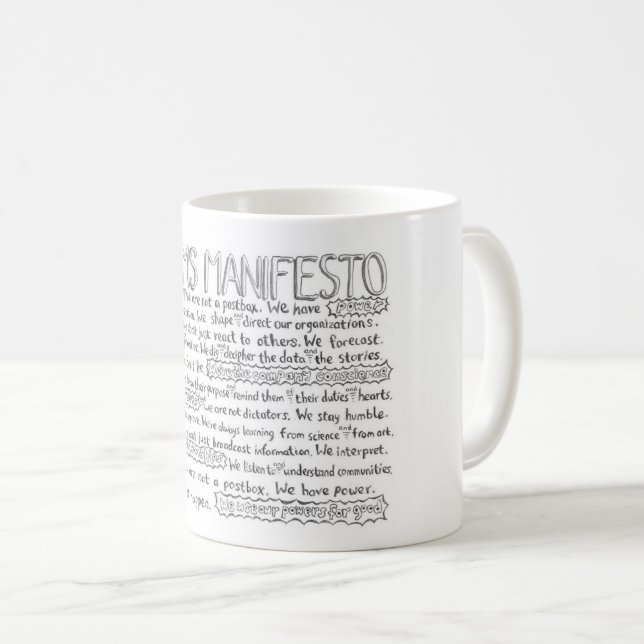 Taza De Café El manifiesto de Comms - versión del inglés de los (Anverso derecho)