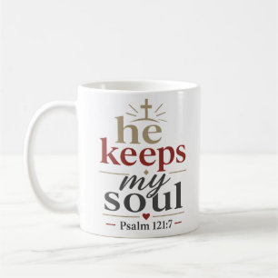 Taza De Café Él Mantiene Mi Alma Inspiradora Cita De Consuelo C