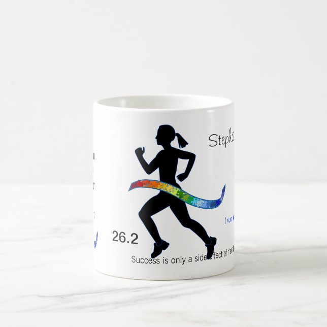 Taza De Café El maratón de las mujeres con la cinta del (Centro)