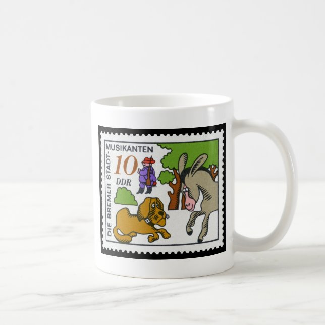 Taza De Café El maravilloso músico de Bremen 10 DDR 1971 (Derecha)