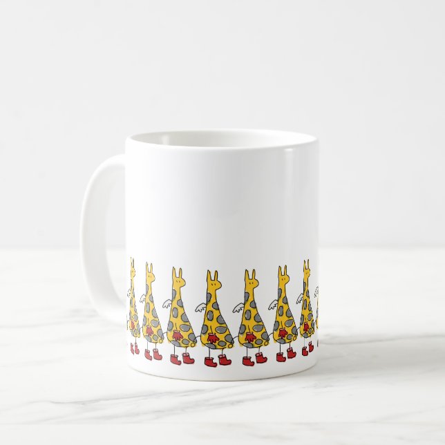 Taza De Café El marchar de las jirafas del ángel (Anverso izquierdo)